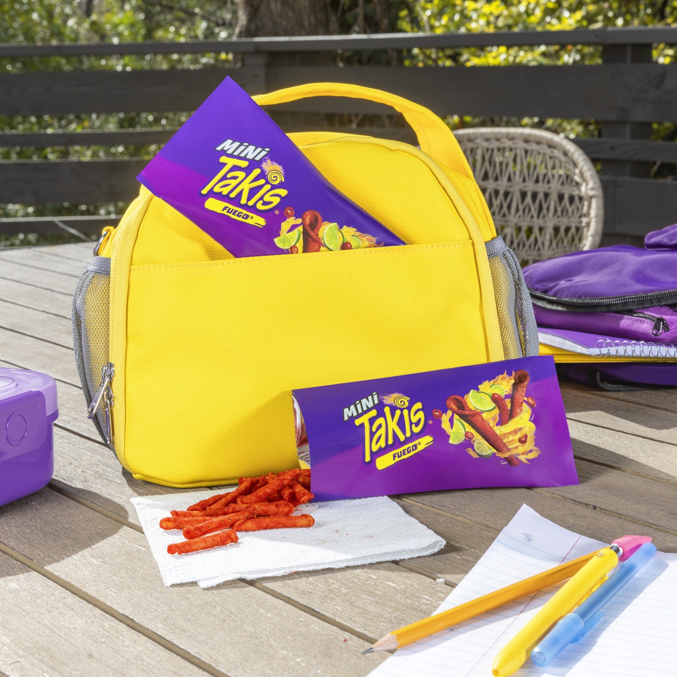 Takis Fuego Mini 25 pc / 1.23 oz Bite Size Multipack, Hot Chili Pepper & Lime Rolled Tortilla Chips