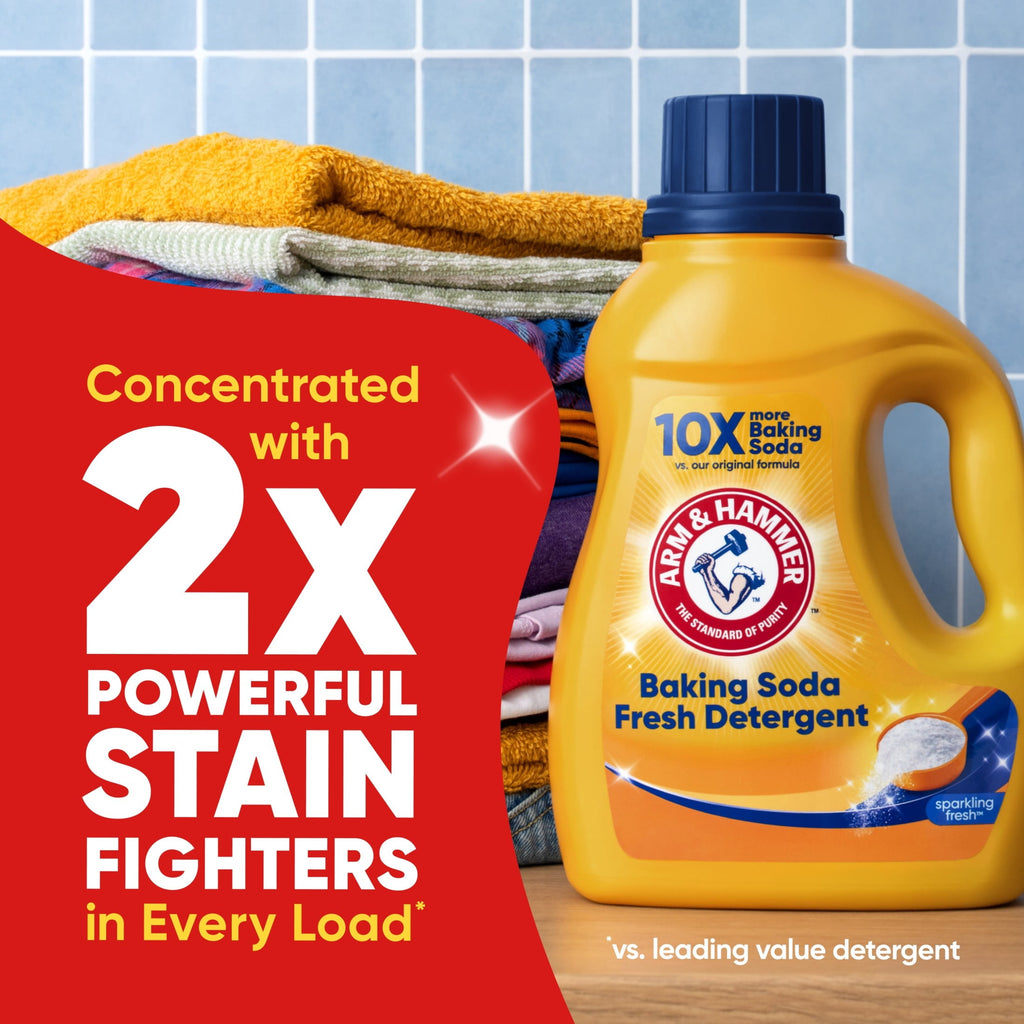 ARM & HAMMER Baking Soda Fresh Liquid Laundry Detergent, 110 Fl Oz 110 Loads