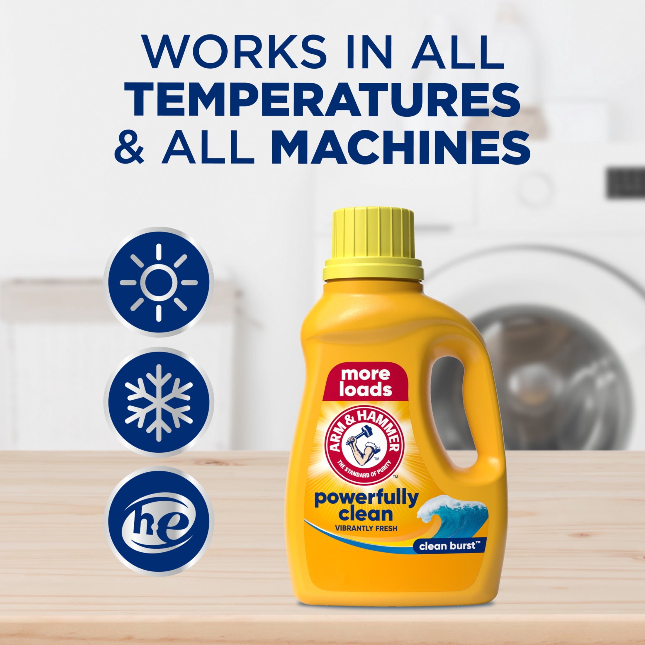 ARM & HAMMER Clean Burst Liquid Laundry Detergent, 110 Loads, 110 fl oz