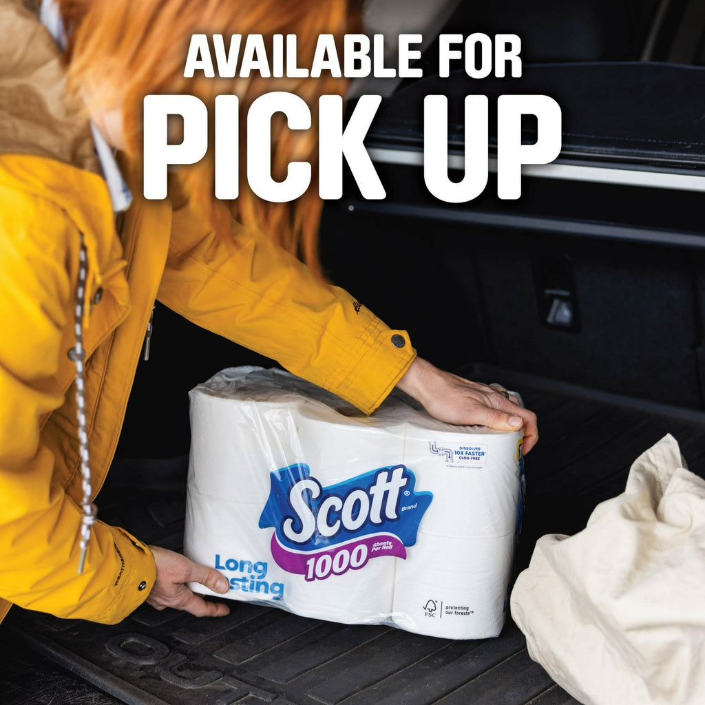 Scott 1000 Toilet Paper, 20 Rolls, 1,000 Sheets Per Roll