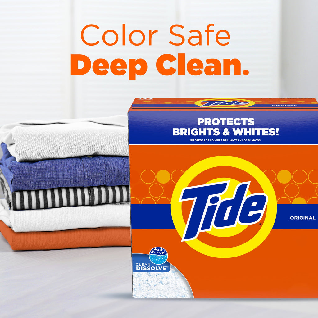 Tide Powder Laundry Detergent, Original Scent, 50 oz, 44 Loads