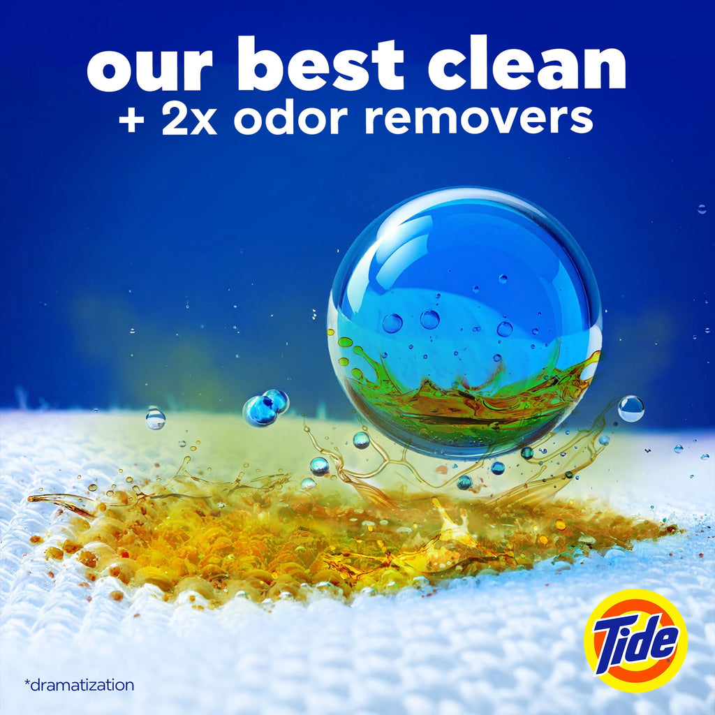 Tide Power PODS Laundry Detergent Soap Pacs with Odor Defense + Oxi, Original Scent, 57 Count