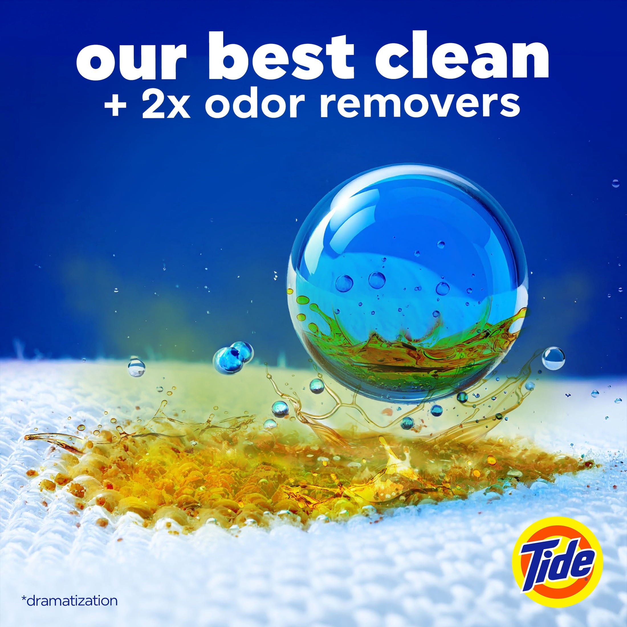 Tide Power PODS Laundry Detergent Soap Pacs with Odor Defense + Oxi, Original Scent, 57 Count