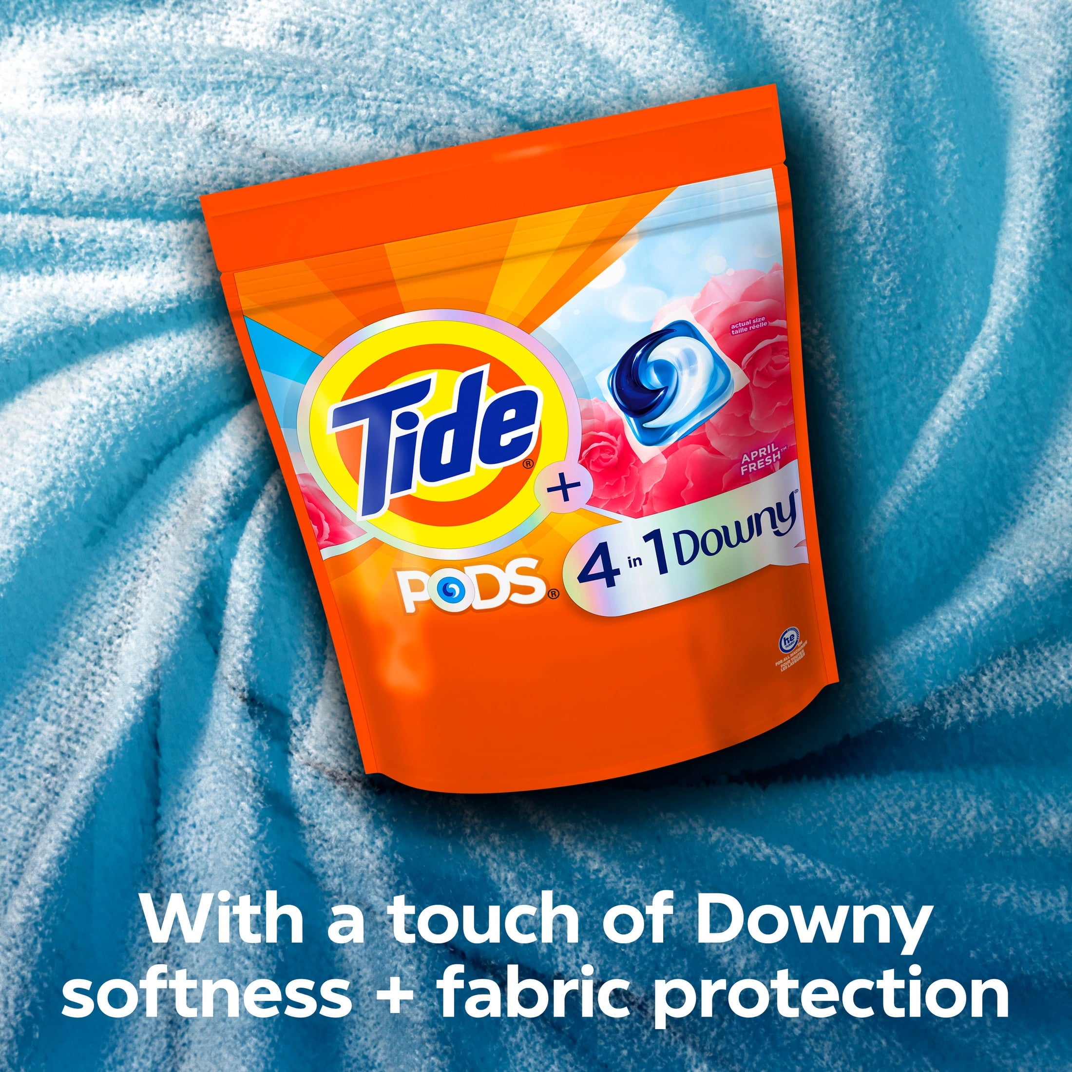 Tide PODS Laundry Detergent Pacs with a Touch of Downy Freshness, 3X Cleaning Power, 11 Count