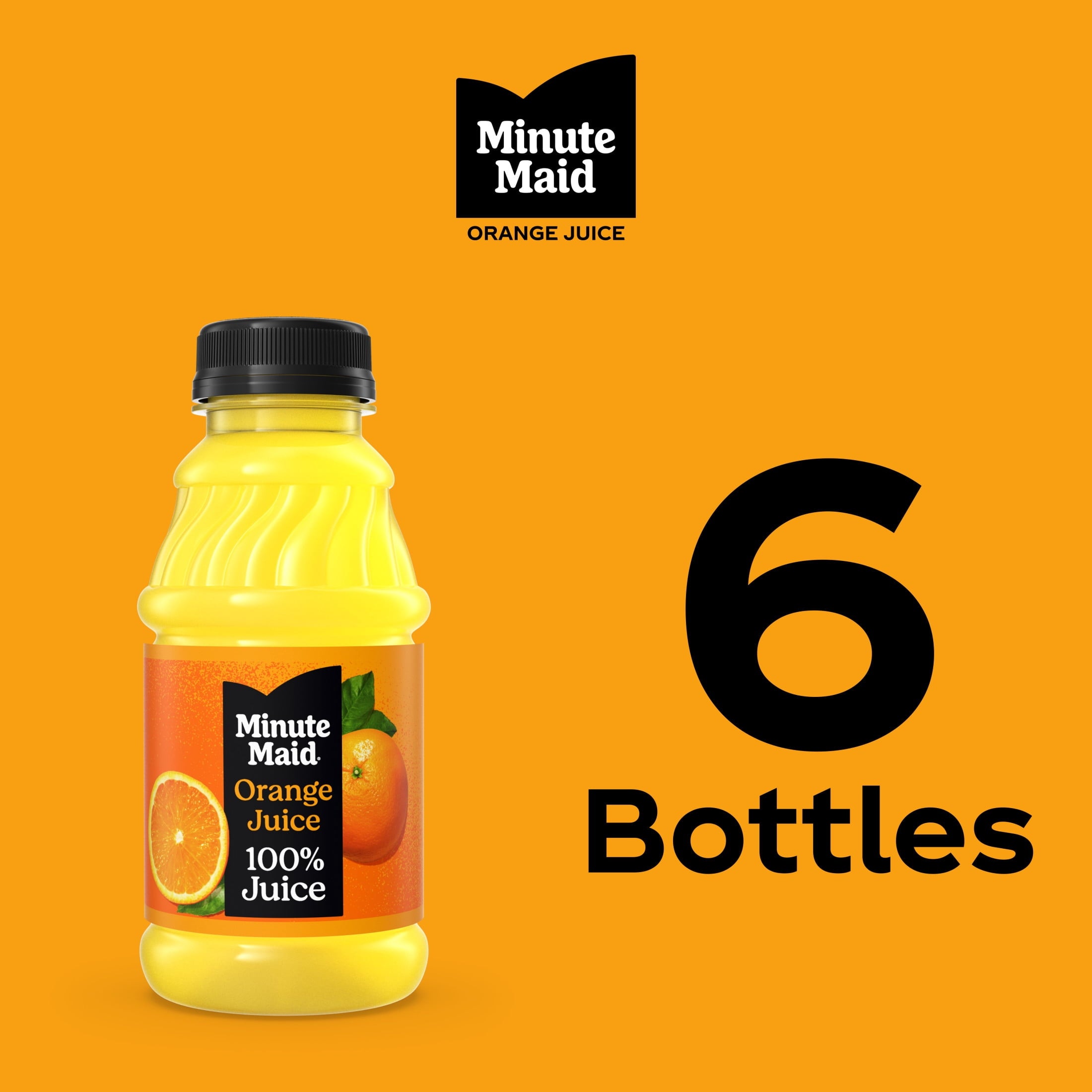 Minute Maid Orange Juice Bottles, 10 fl oz, 6 Pack