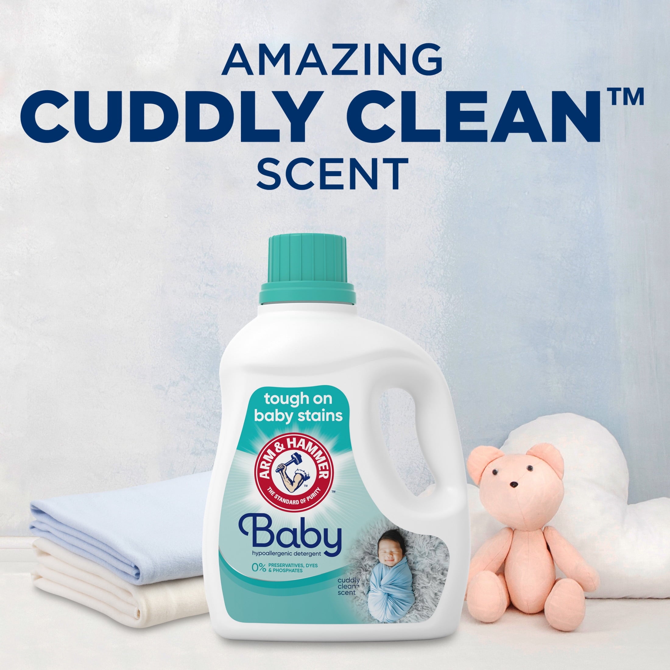 ARM & HAMMER Baby Hypoallergenic Liquid Laundry Detergent, 77 loads 100.5 fl oz