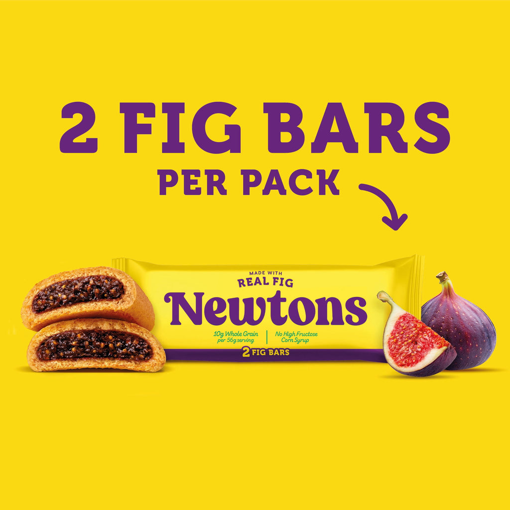 NEWTONS Soft Baked Real Fruit Fig Bars, Fig Cookies, 10 Snack Packs (2 Cookies Per Pack)