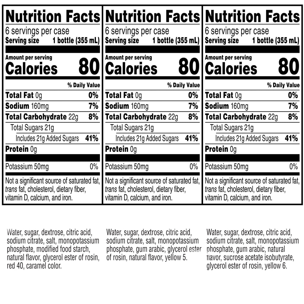 Gatorade Sports Drinks, Lemon Lime/Orange/Fruit Punch Variety Pack, 12 fl oz, 18 Count Bottles