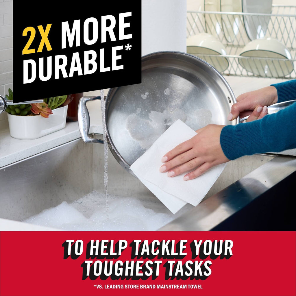 Brawny Tear-a-Square Paper Towels, 6 Double Rolls