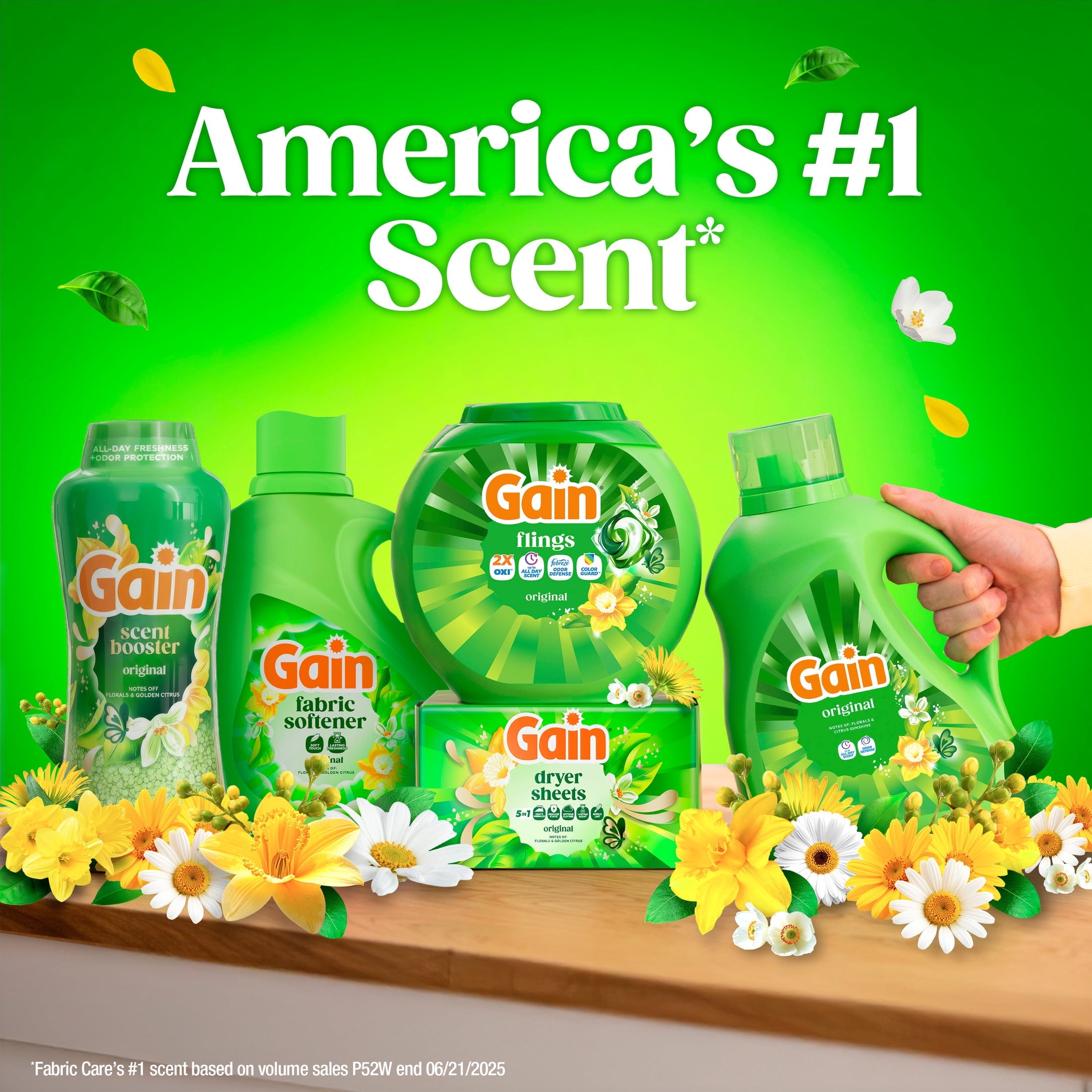 (2 pack) Gain Laundry Detergent Liquid, Now with Odor Defense, Original Scent, 81 fl oz, 61 Loads