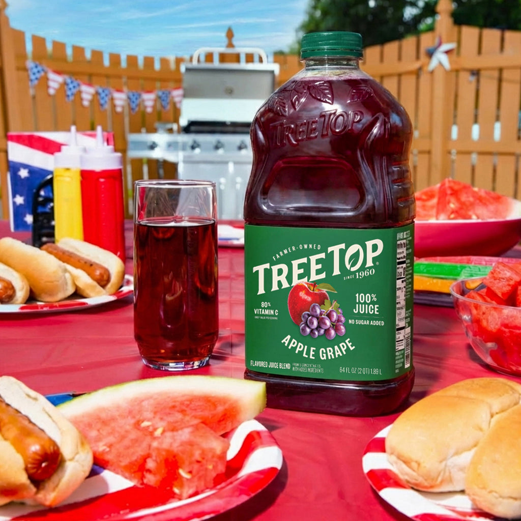 Tree Top 100% Juice Apple Grape, No Sugar Added, 64 fl Oz