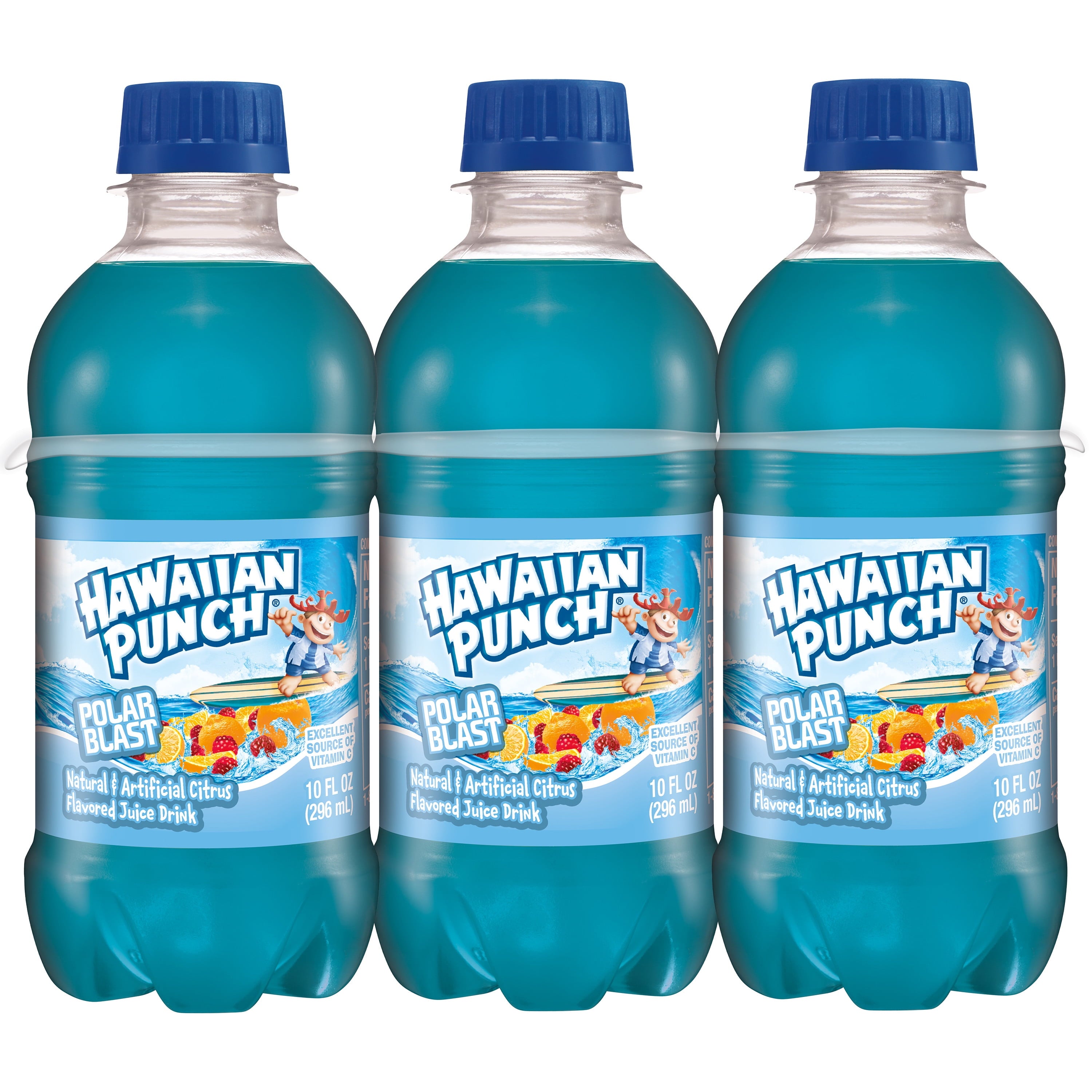 Hawaiian Punch Polar Blast Juice, 10 Fluid Ounce, 6 Count Bottles