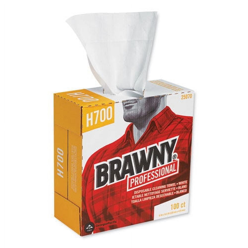 Brawny Medium Weight HEF Shop Towels, 9.1 x 16.5, 100/Box