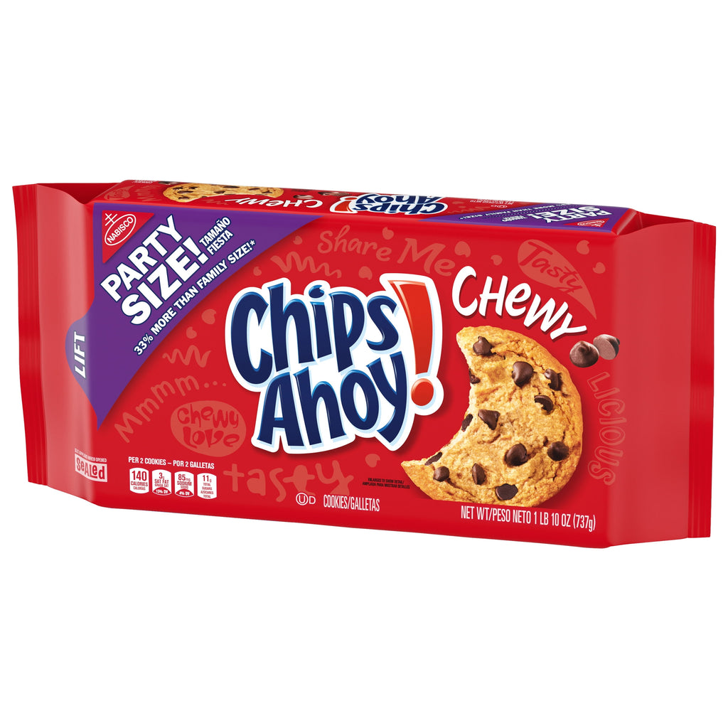 CHIPS AHOY! Chewy Fudgy Chocolate Chip Cookies, Party Size, 26 oz