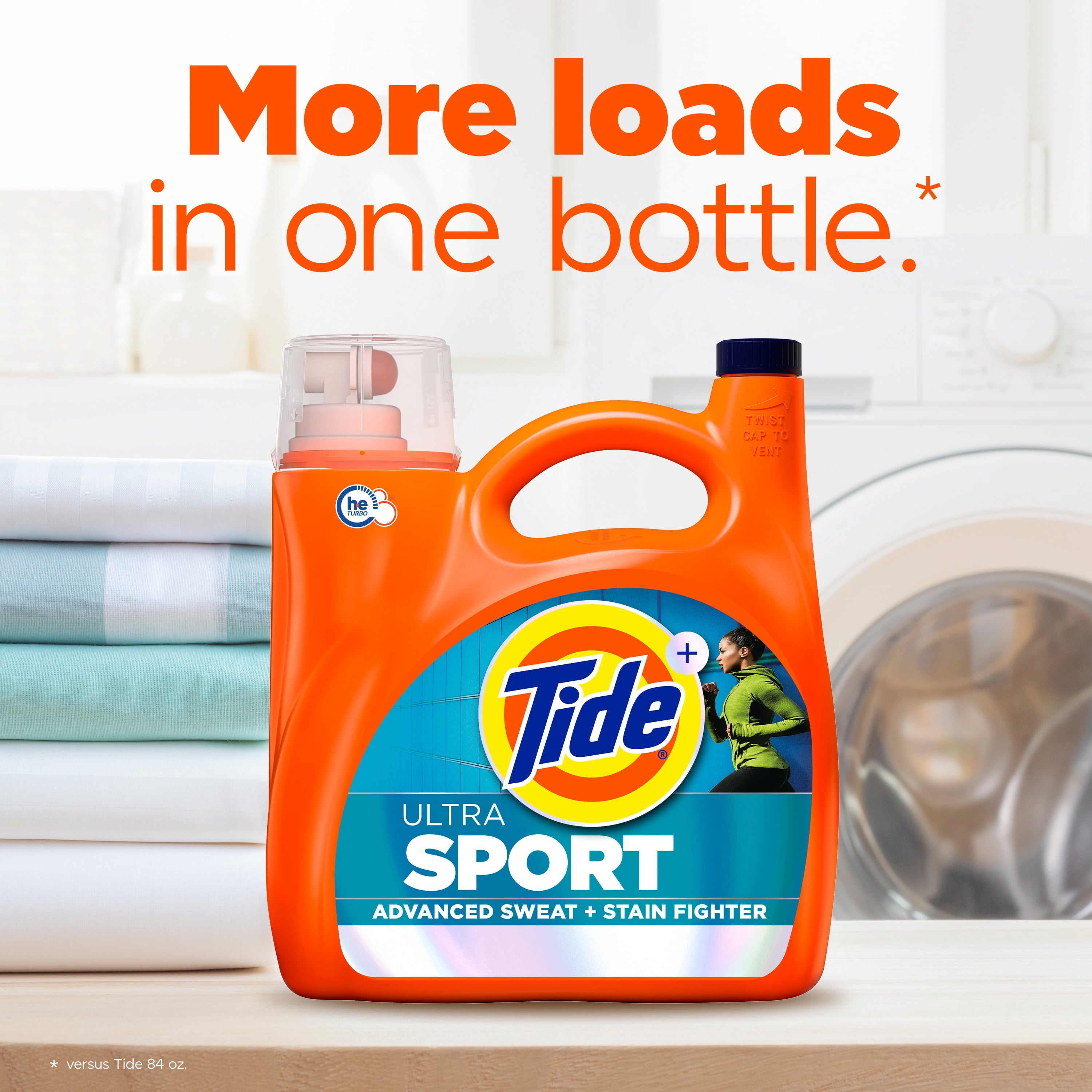 Tide Ultra Sport Liquid Laundry Detergent, Advanced Sweat and Stain Fighter, 117 fl oz, 83 Loads