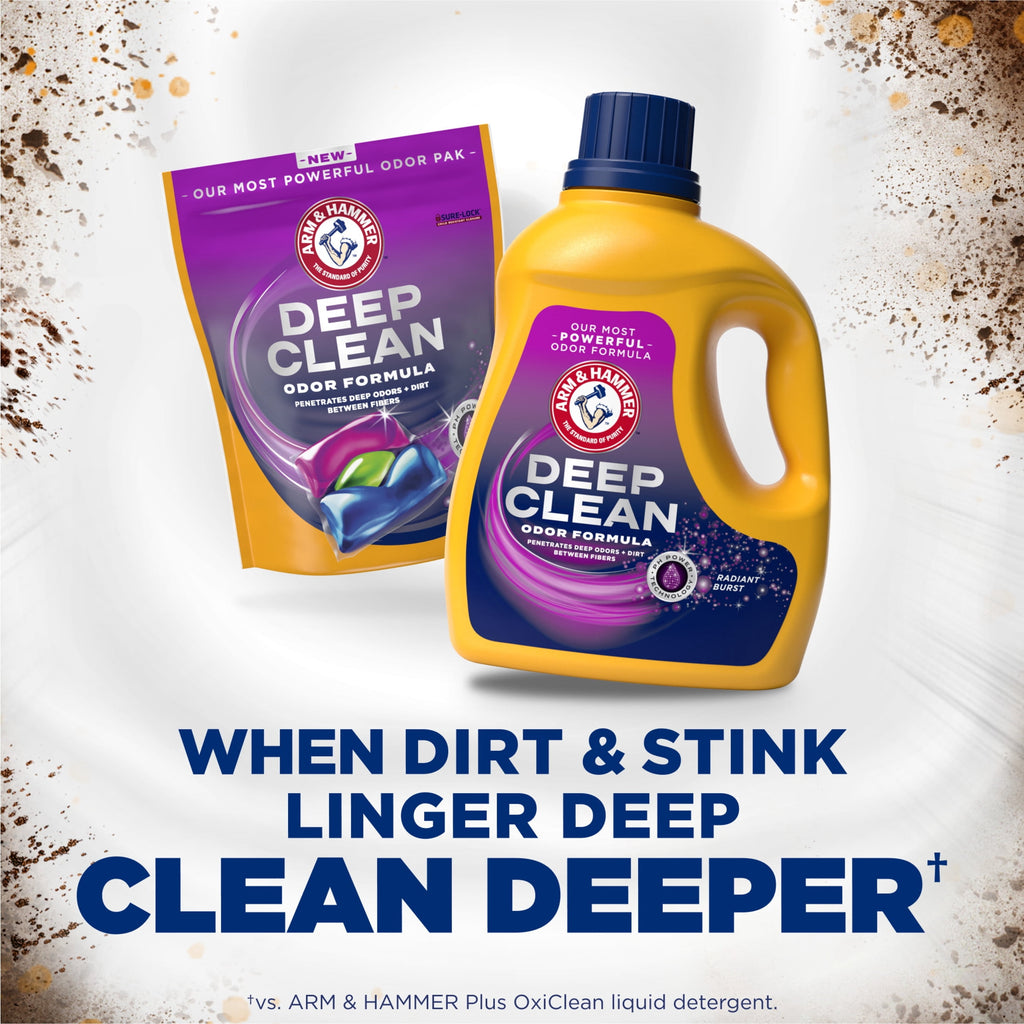 ARM & HAMMER Deep Clean Odor Formula, Liquid Laundry Detergent, 102 fl oz, 68 Loads