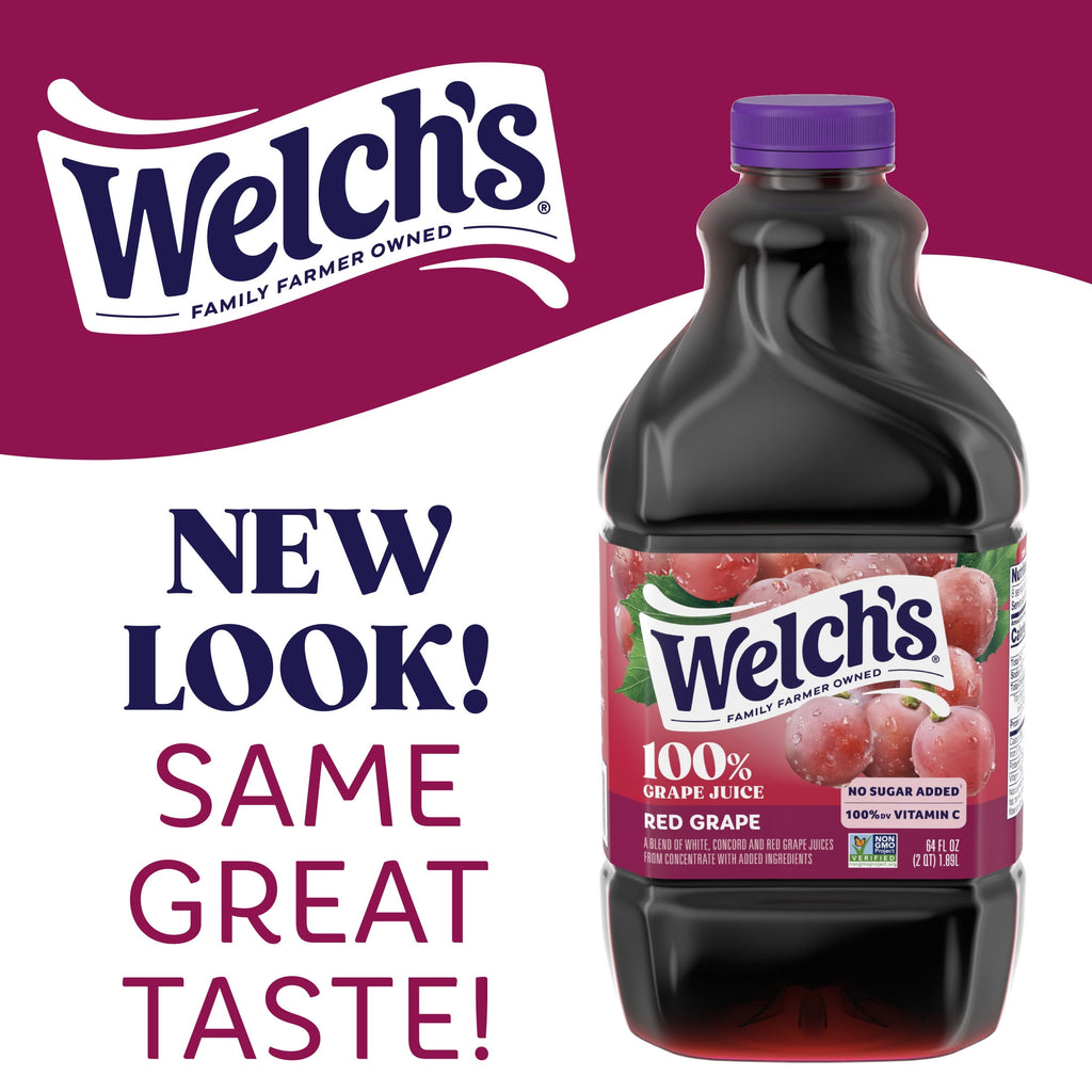 Welch's 100% Juice, Red Grape, 64 fl oz Bottle
