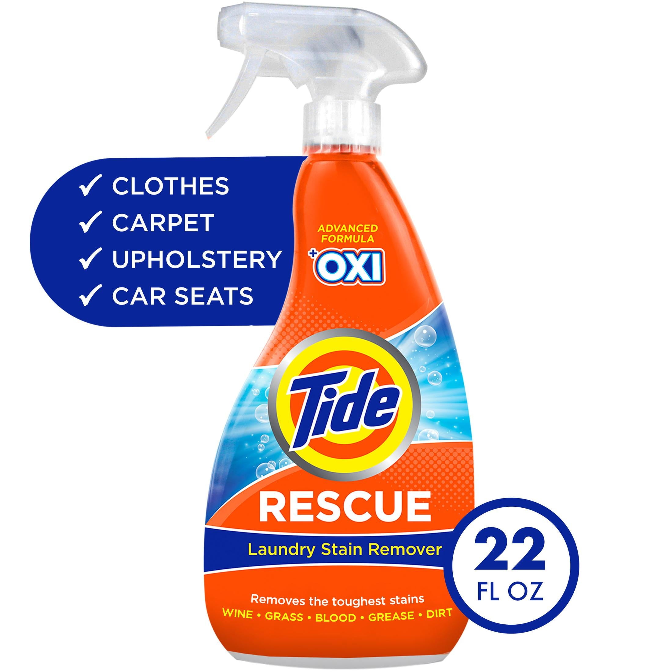 Tide +Ultra Oxi All-Fabric Laundry Stain Remover Spray, 22 fl oz