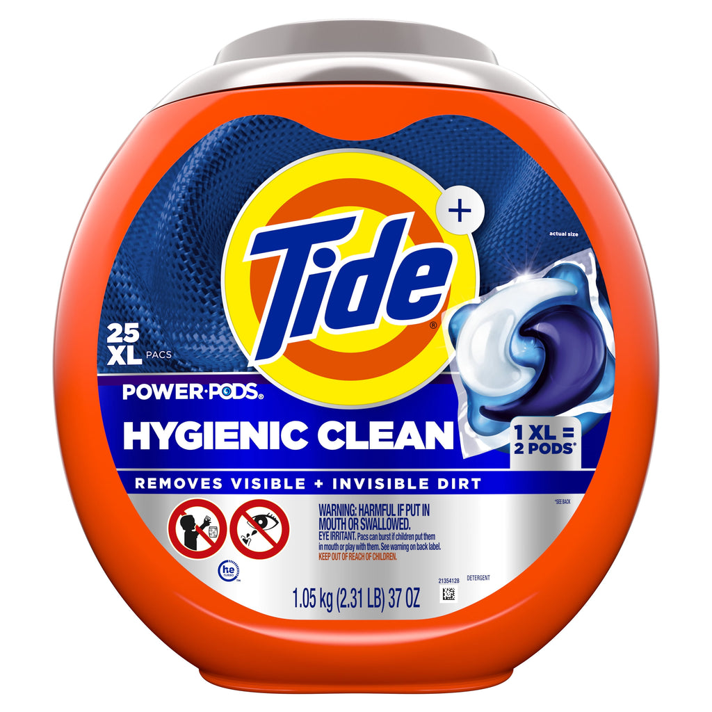 Tide Hygienic Clean Power PODS® Laundry Detergent Pacs, Heavy 10x Duty, Original Scent, 25 Count