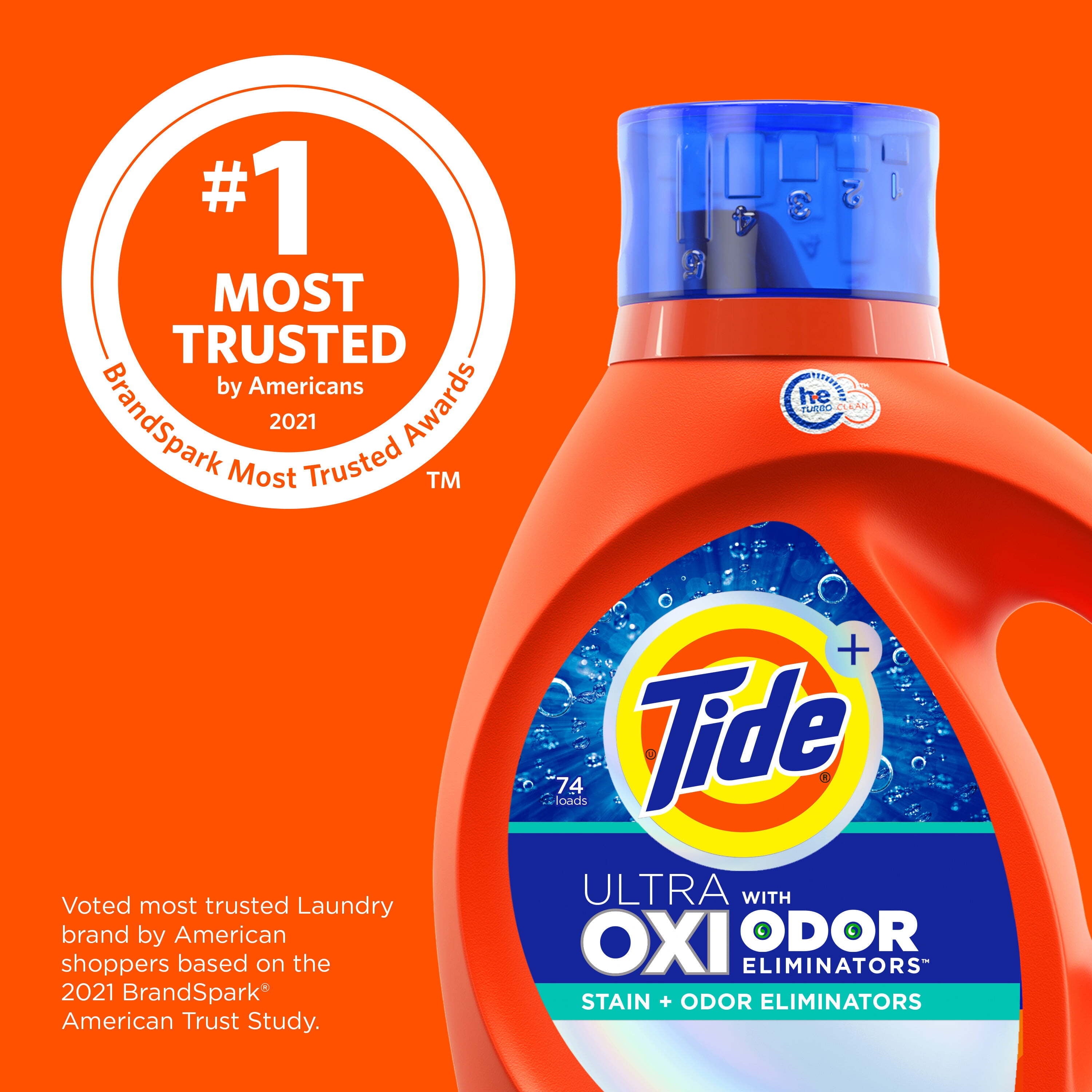 Tide Ultra OXI with Odor Eliminators Liquid Laundry Detergent, 59 Loads, 84 fl oz