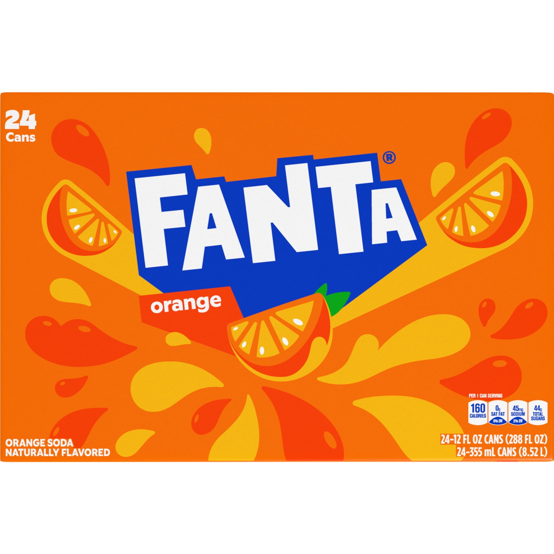 Fanta Orange Soda Pop Cans, 12 fl oz, 24 Pack