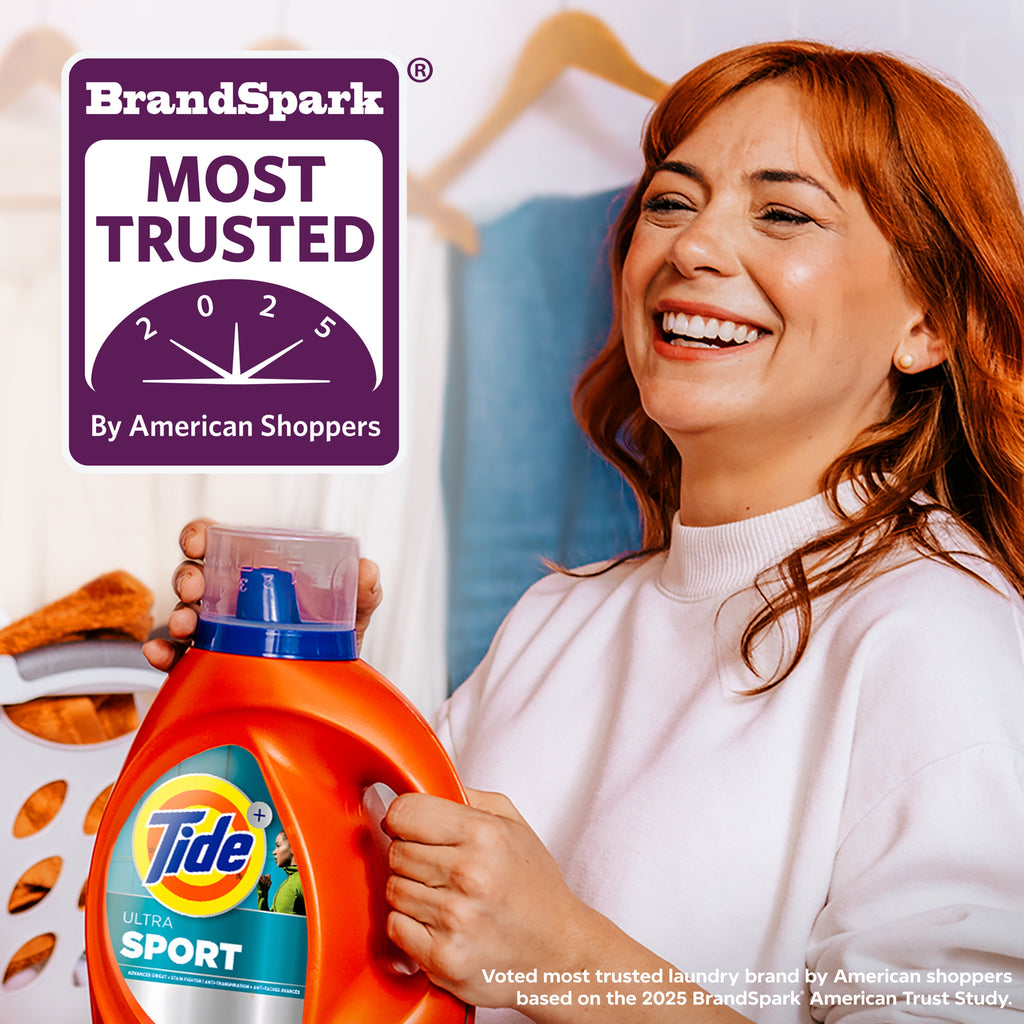 Tide Ultra Sport Liquid Laundry Detergent, Advanced Sweat + Stain Fighter, 105 fl oz, 74 Loads