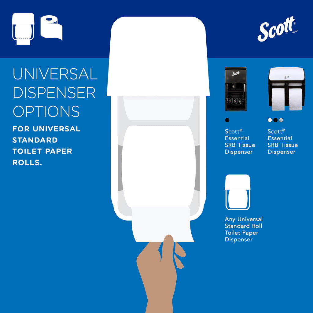 Scott Professional Standard Roll Toilet Paper, Bulk (48040), 2-Ply, Elevated Design, White, Individually Wrapped (40 Rolls of 550 Sheets, 22,000 Sheet Total)
