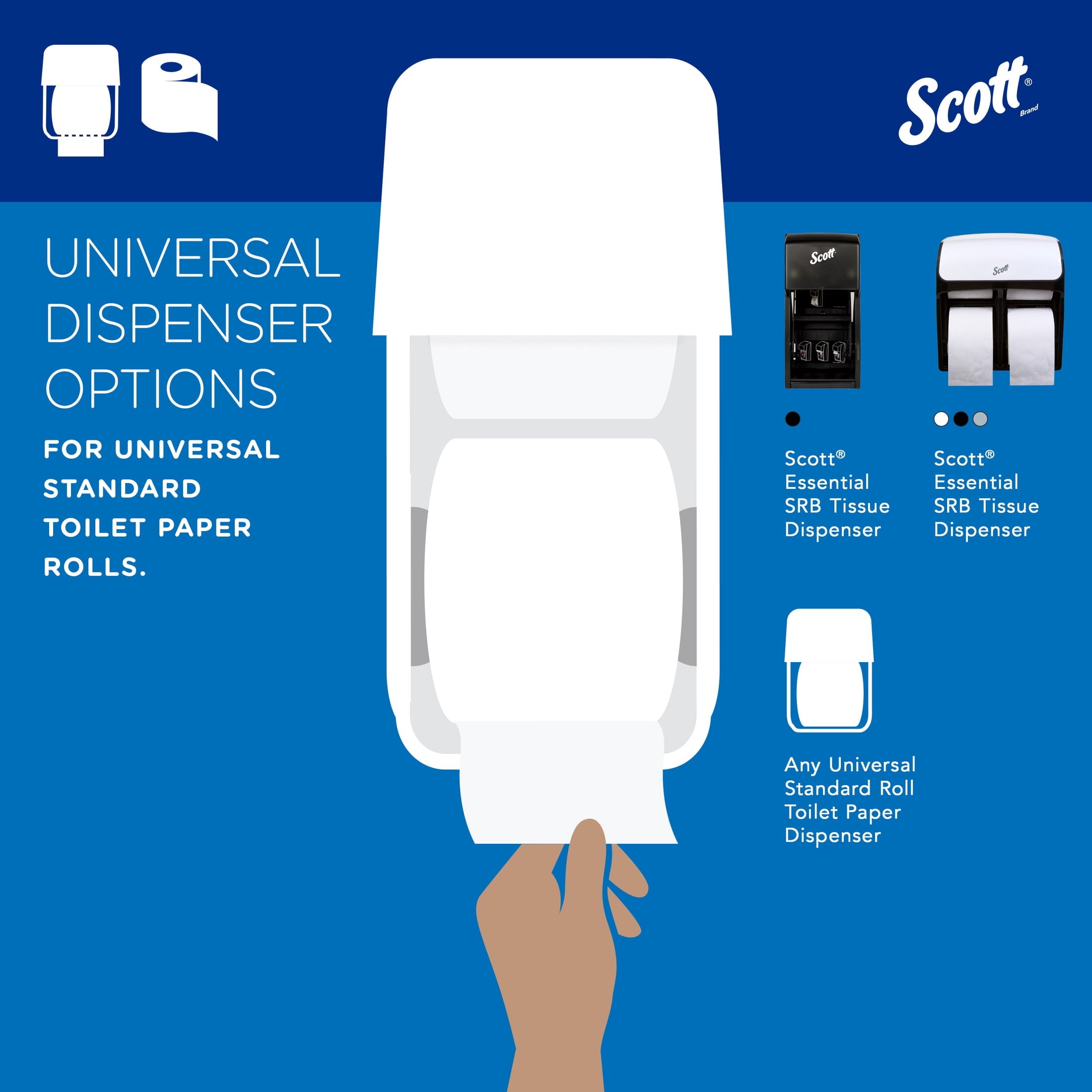 Scott Professional Standard Roll Toilet Paper, Bulk (48040), 2-Ply, Elevated Design, White, Individually Wrapped (40 Rolls of 550 Sheets, 22,000 Sheet Total)