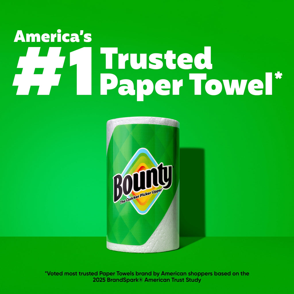 Bounty Paper Towels Full Sheet White, 6 Mega Rolls, 100 Sheets per Roll