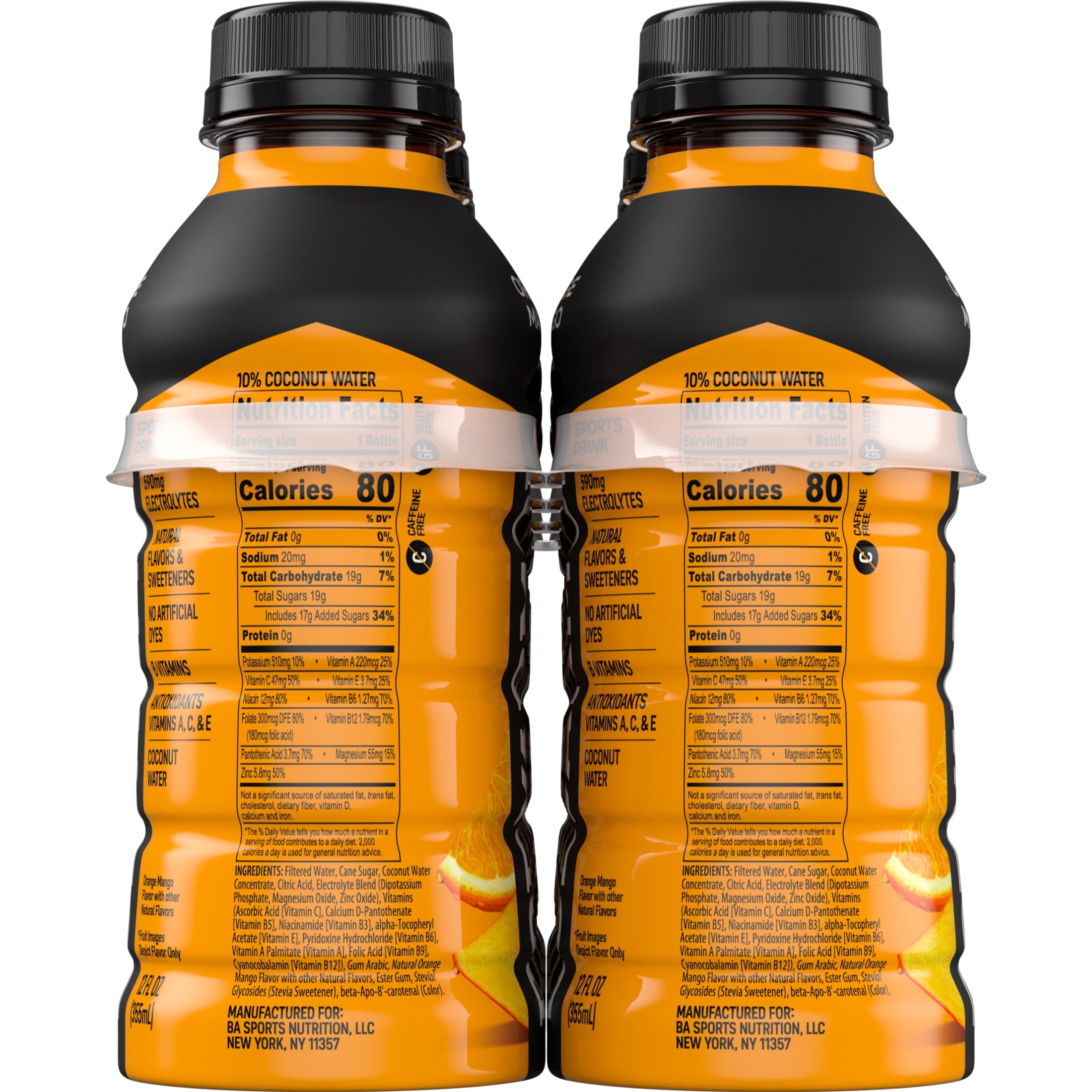 BODYARMOR Strawberry Banana Sports Drink Bottles, 12 fl oz, 8 Pack
