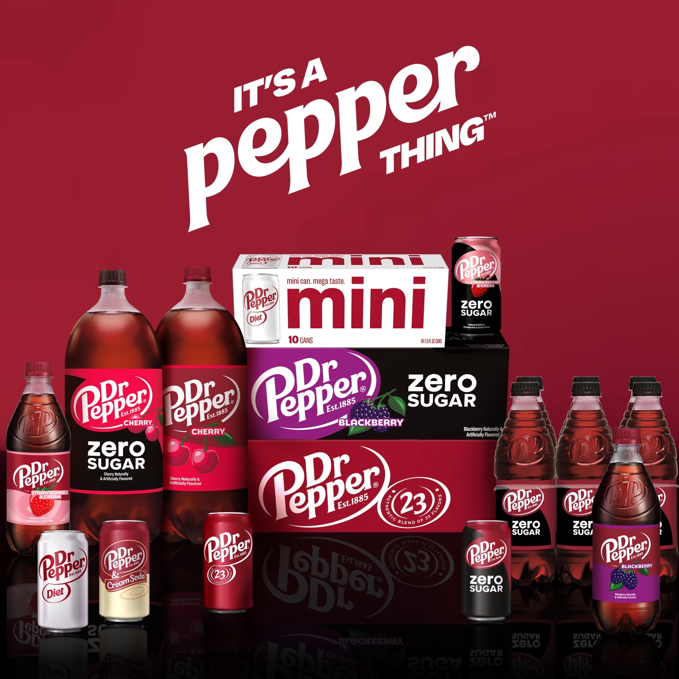 Dr Pepper & Cream Zero Sugar Soda Pop, 12 fl oz, 12 Pack Cans