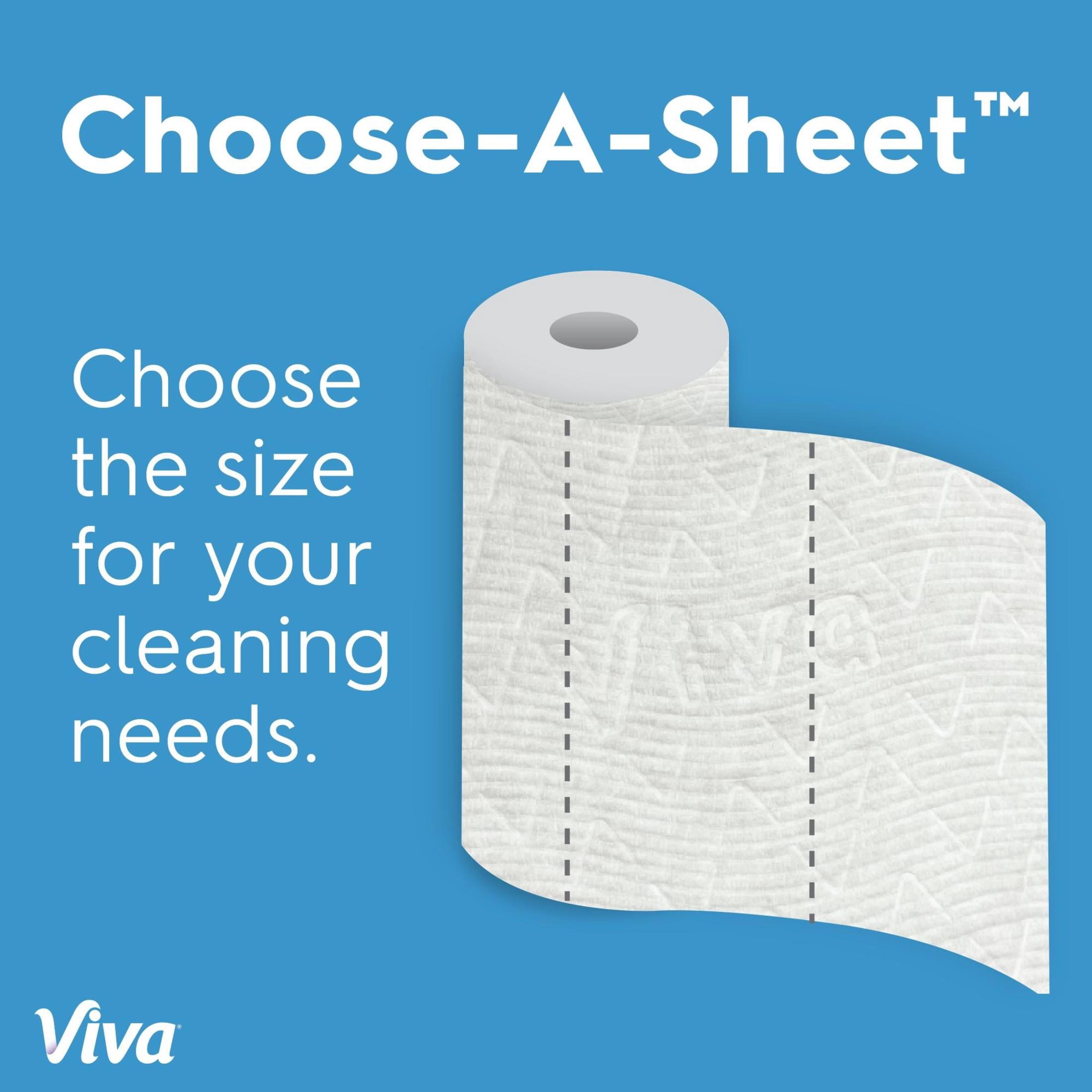 Viva Multi-Surface Cloth Paper Towels, 6 Triple Rolls, 165 Sheets per Roll