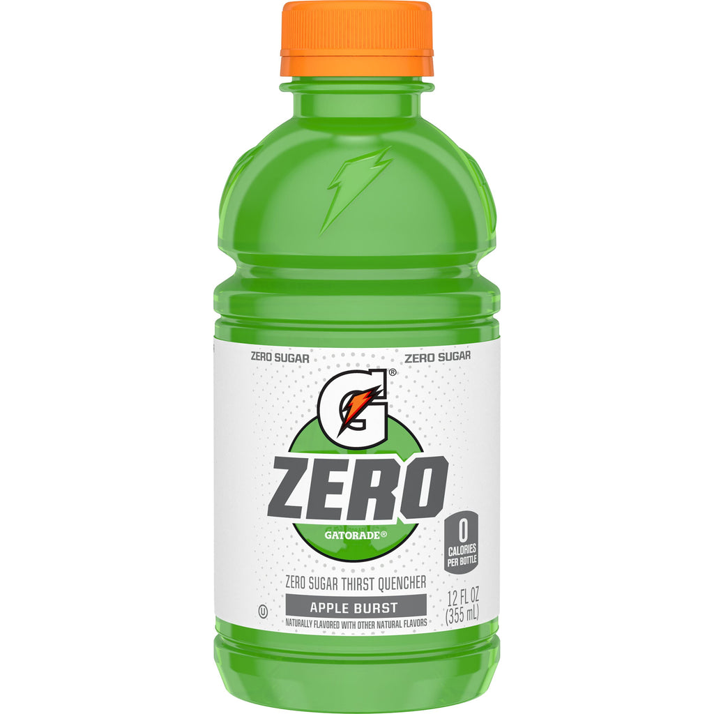 Gatorade Zero Sugar Thirst Quencher Lemon Lime Sports Drinks, 12 fl oz, 12 Count Bottles