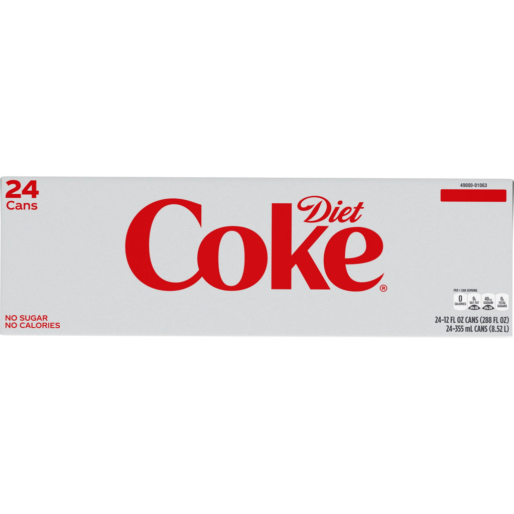 Diet Coke Soda Pop Cans, 12 fl oz, 24 Pack
