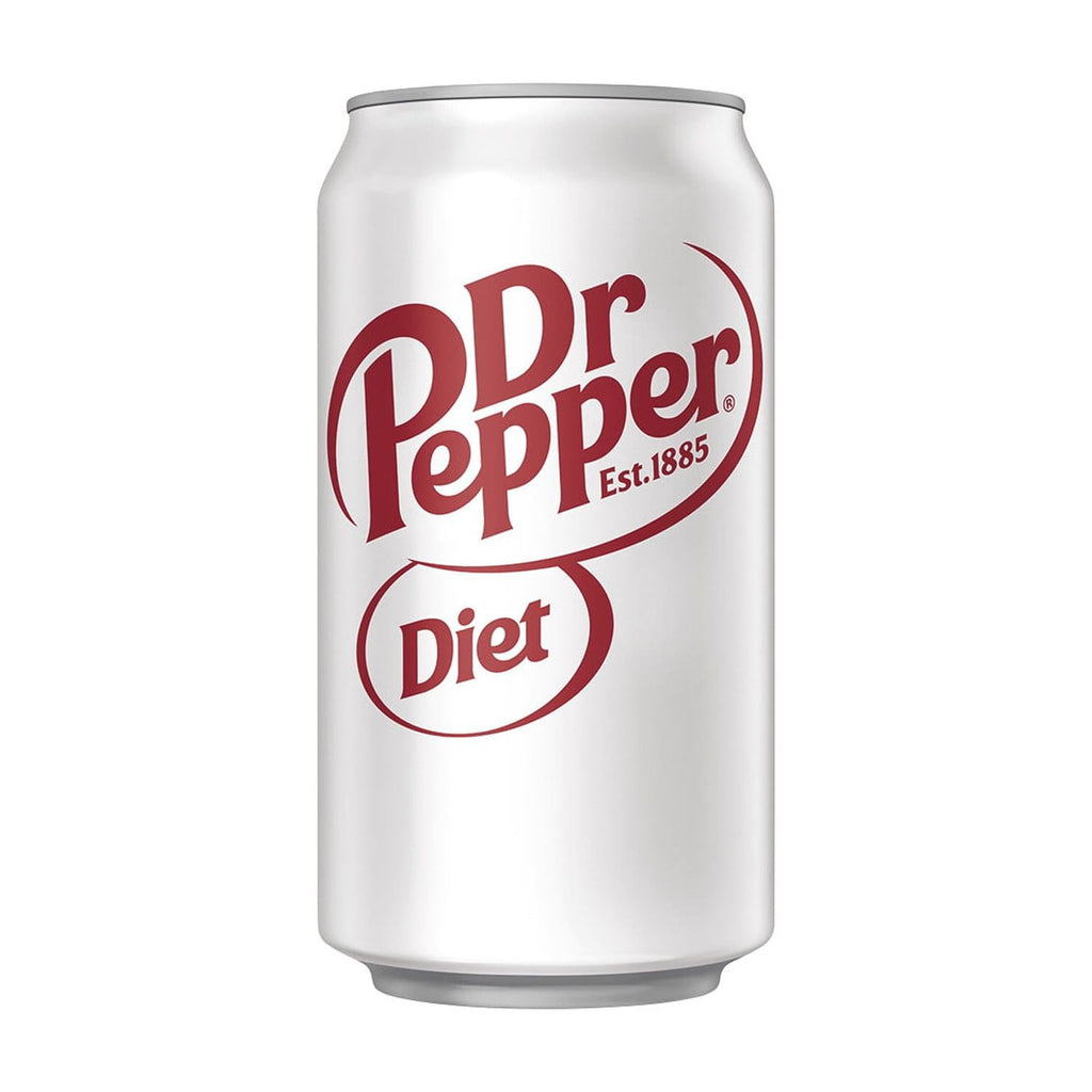 Diet Dr Pepper Soda Pop, 12 fl oz, 12 Pack Cans