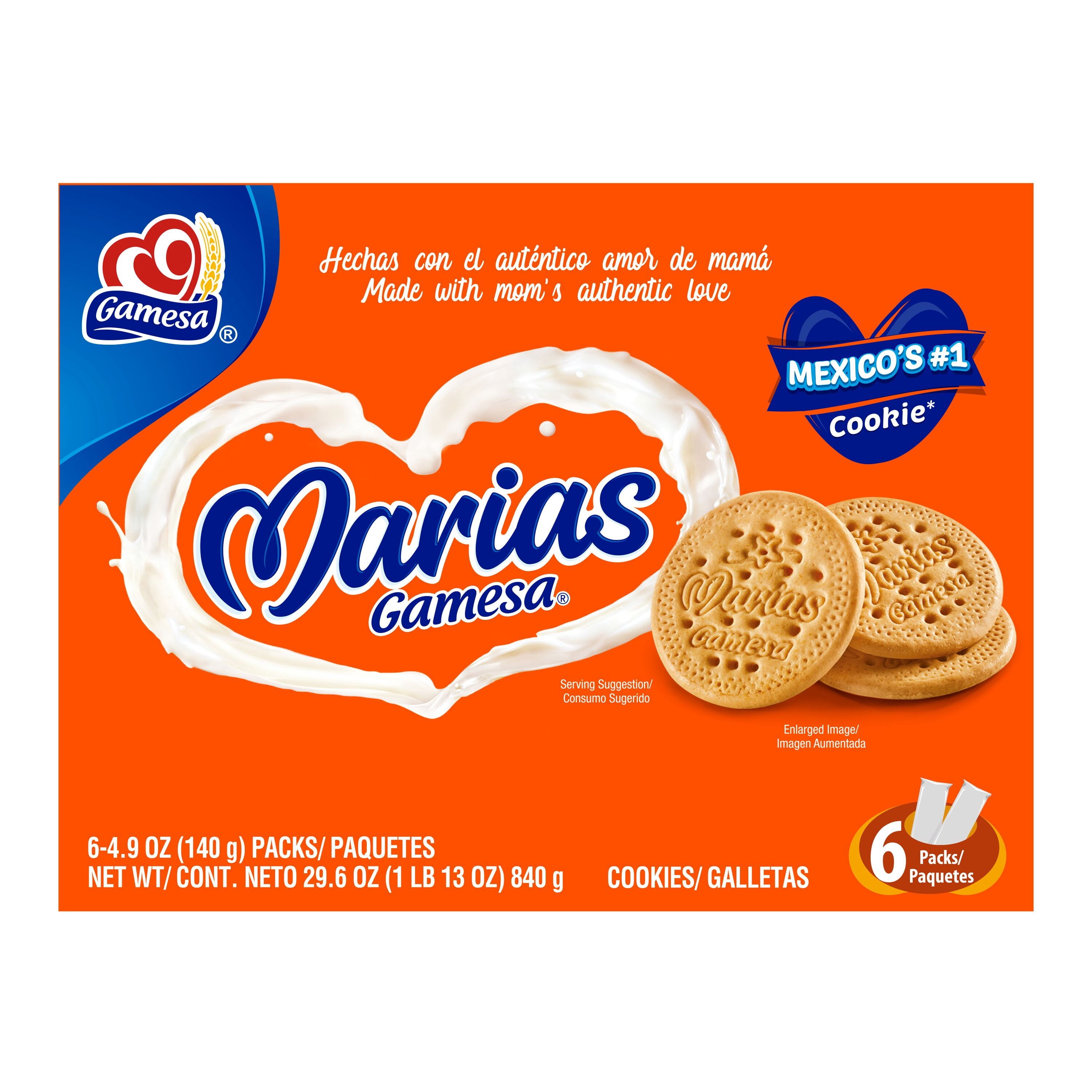 Gamesa Marias Cookies 4.9 oz, 6 Count (234 cookies)