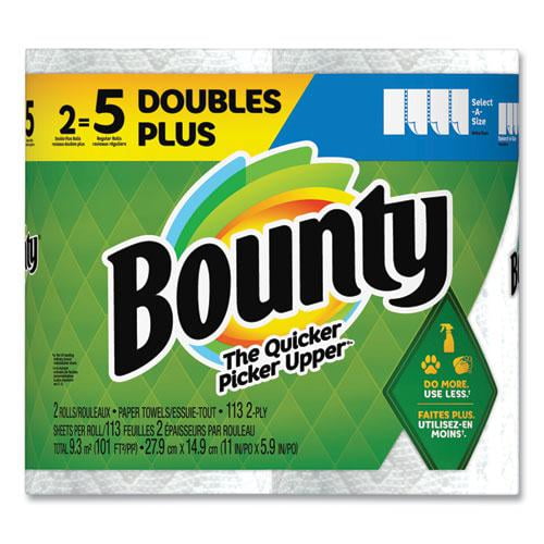 Select-a-Size Kitchen Roll Paper Towels, 2-Ply, White, 6 x 11, 113 Sheets/Roll, 2 Double Plus Rolls/Pack, 4 Packs/Carton | Bundle of 2 Cartons