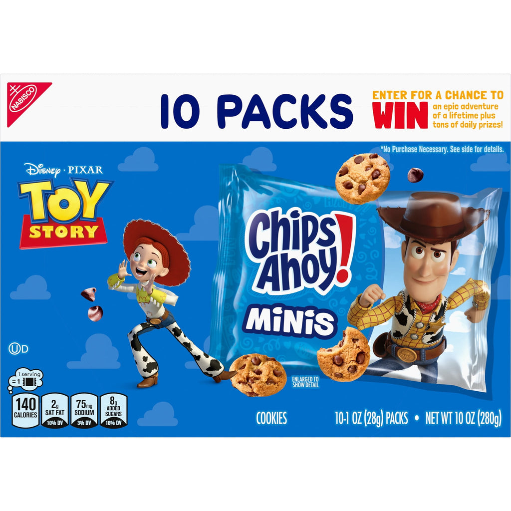 CHIPS AHOY! Minis Original Fudgy Chocolate Chip Cookies, 10 Snack Packs