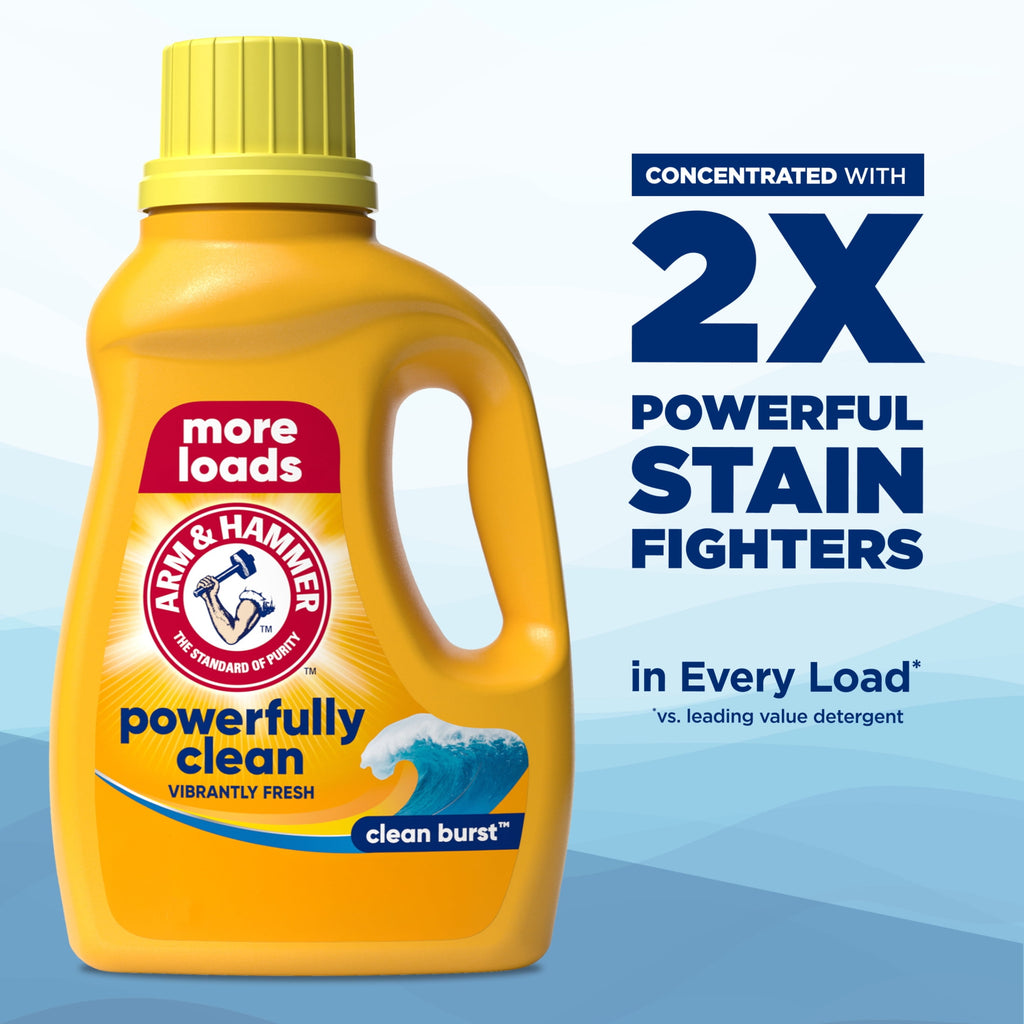 ARM & HAMMER Clean Burst Liquid Laundry Detergent, 110 Loads, 110 fl oz