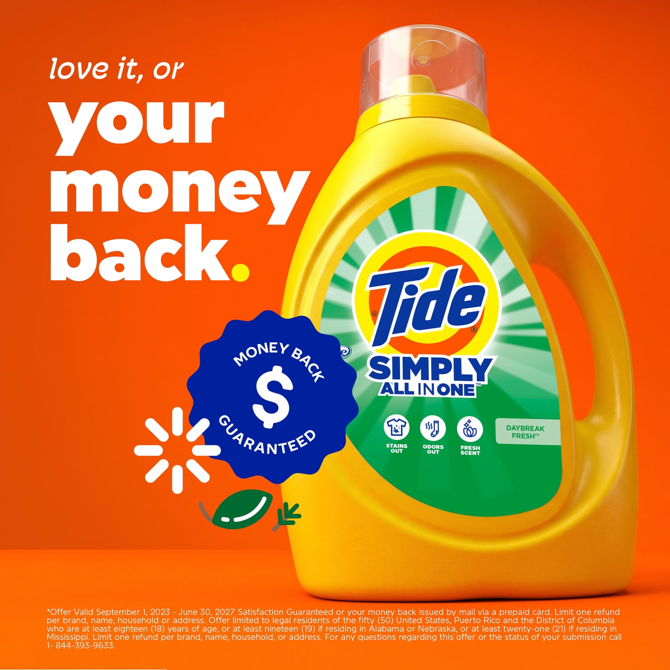 Tide Simply Liquid Laundry Detergent, All-In-One, Daybreak Fresh Scent, 173 fl oz, 138 Loads