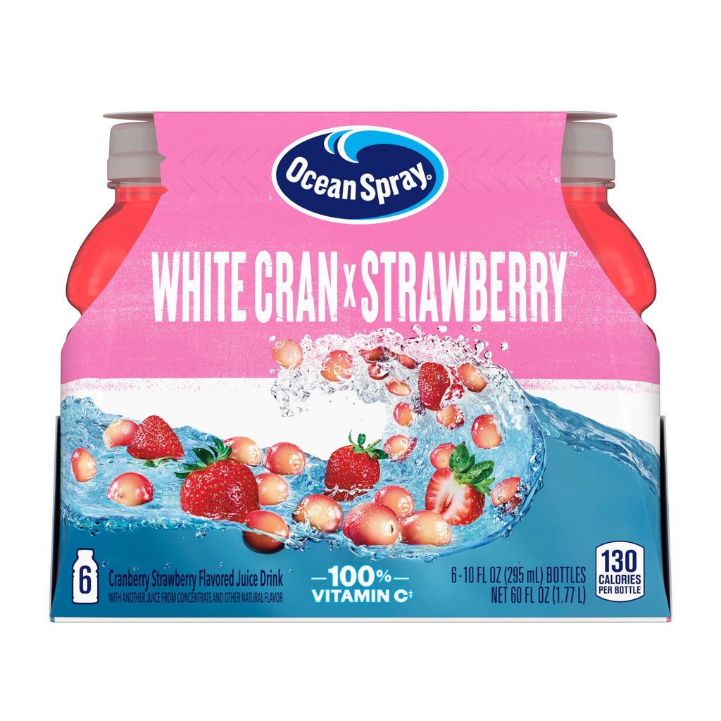 Ocean Spray® White Cranberry -Strawberry Juice Drink, 10 fl oz Bottle, 6 count