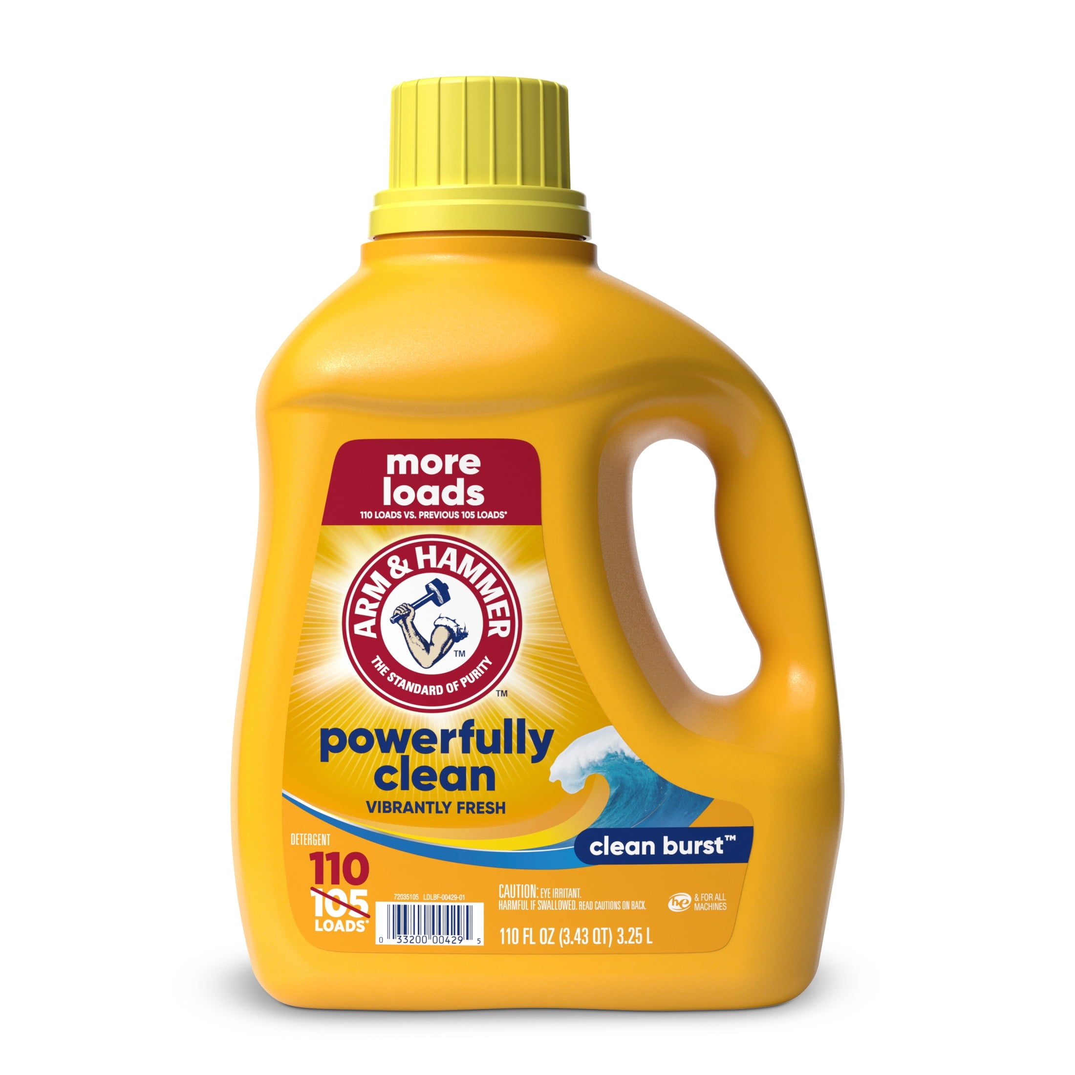 ARM & HAMMER Clean Burst Liquid Laundry Detergent, 110 Loads, 110 fl oz