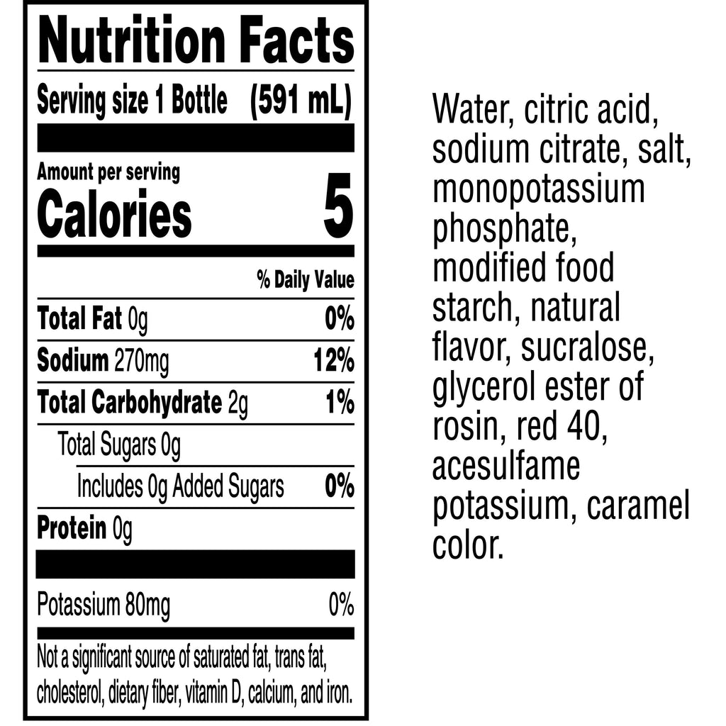 Gatorade Zero Sugar Thirst Quencher Glacier Cherry Sports Drinks, 20 fl oz, 8 Count Bottles