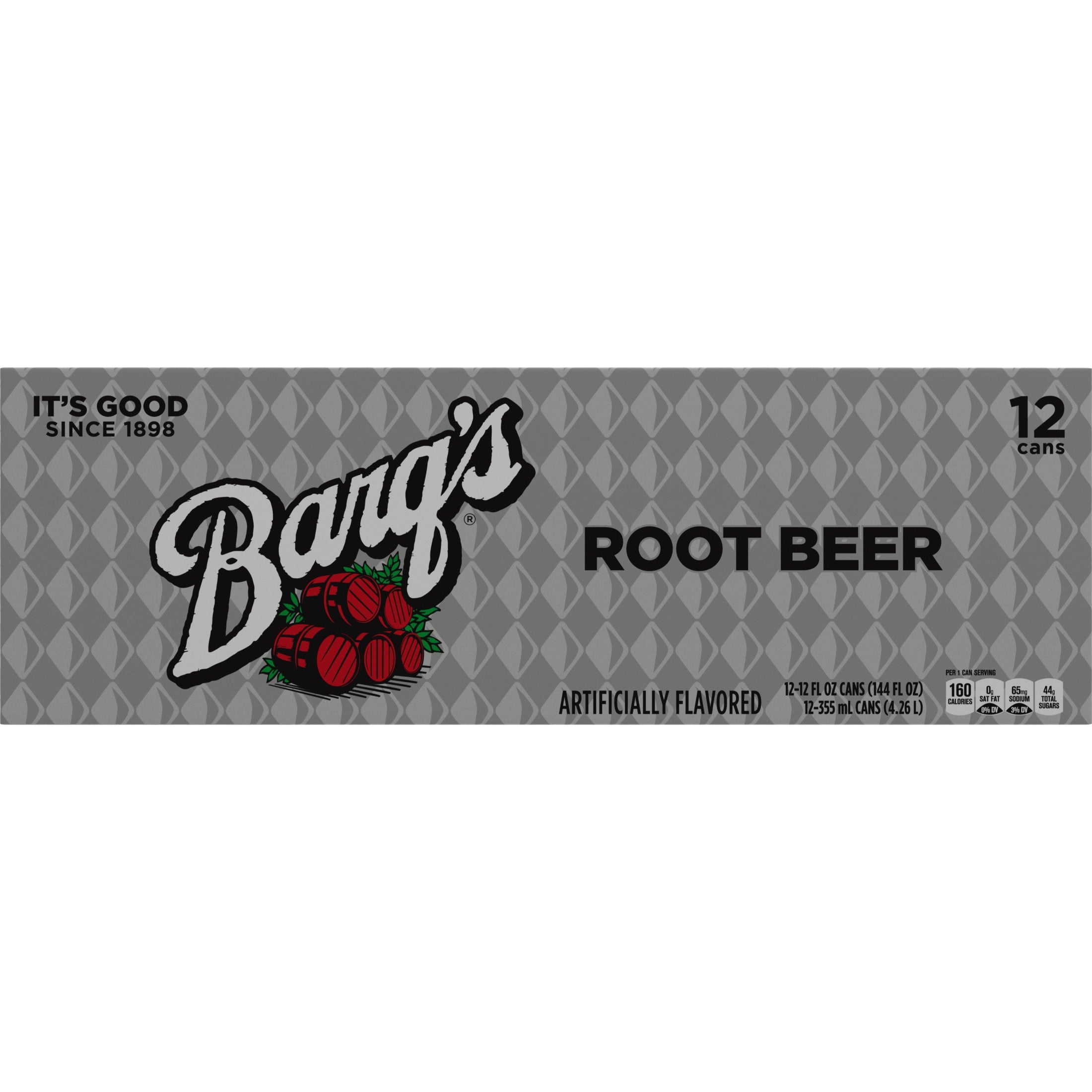 Barq's Root Beer Soda Pop Fridge Pack Cans, 12 fl oz, 12 Pack