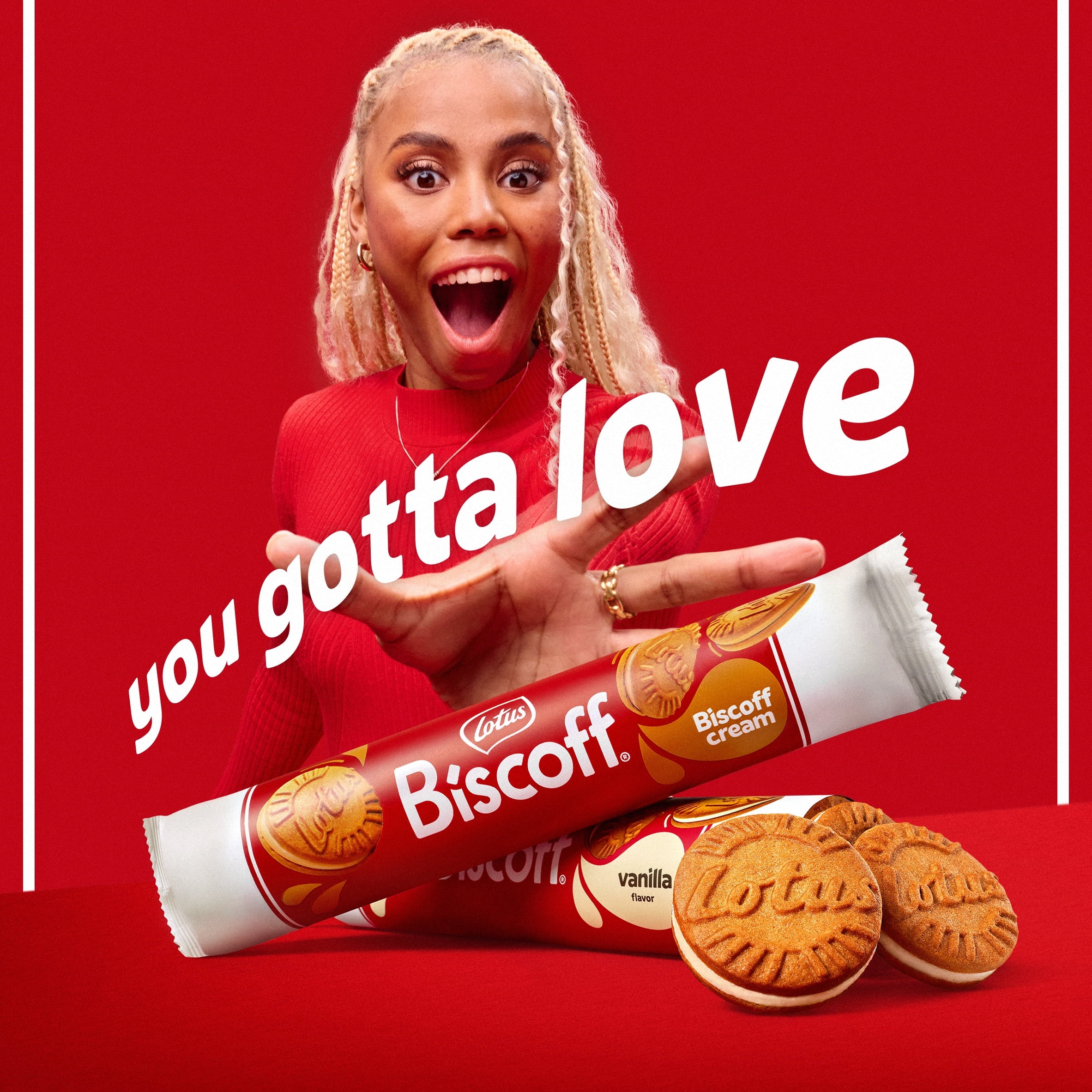 Biscoff Sandwich Cookies, Cookie Butter Creme, 2 Fresh Packs (11 cookies per pack)