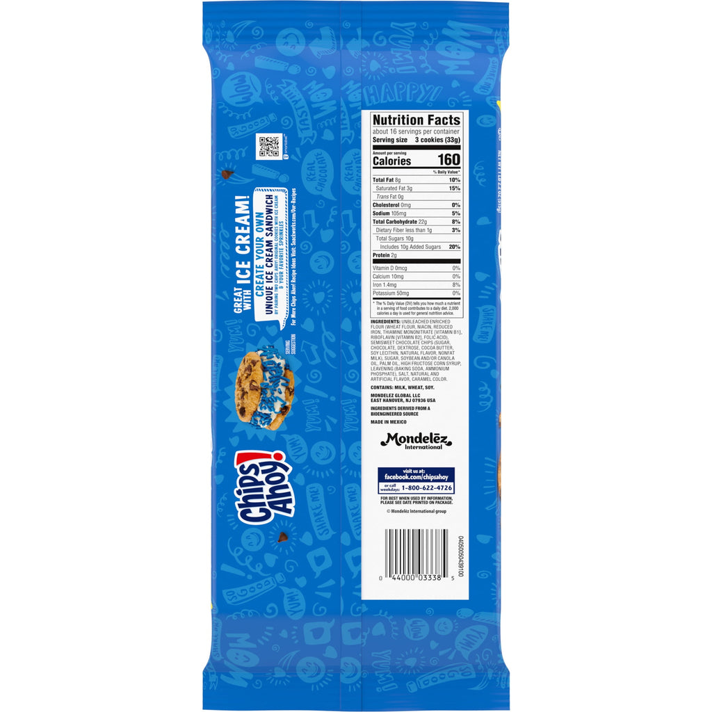 CHIPS AHOY! Original Chocolate Chip Cookies, Family Size, 18.2 oz