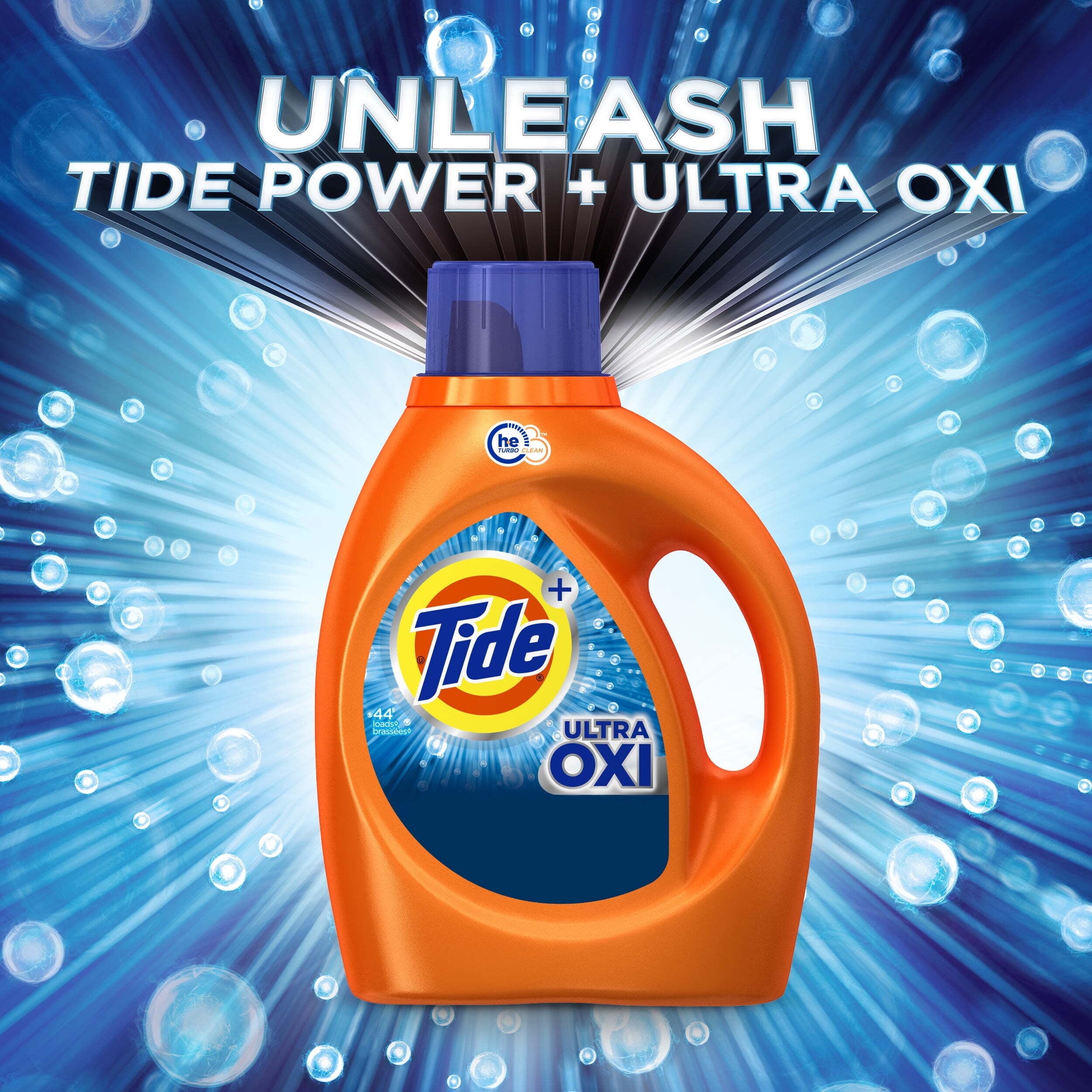 Tide Ultra Oxi Liquid Laundry Detergent, HE Compatible, 84 fl oz, 59 Loads