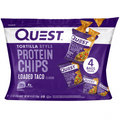 (2 pack) Quest Tortilla Style Protein Chips, Loaded Taco Flavor, Baked, Low Carb, 4 Count