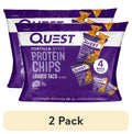 (2 pack) Quest Tortilla Style Protein Chips, Loaded Taco Flavor, Baked, Low Carb, 4 Count