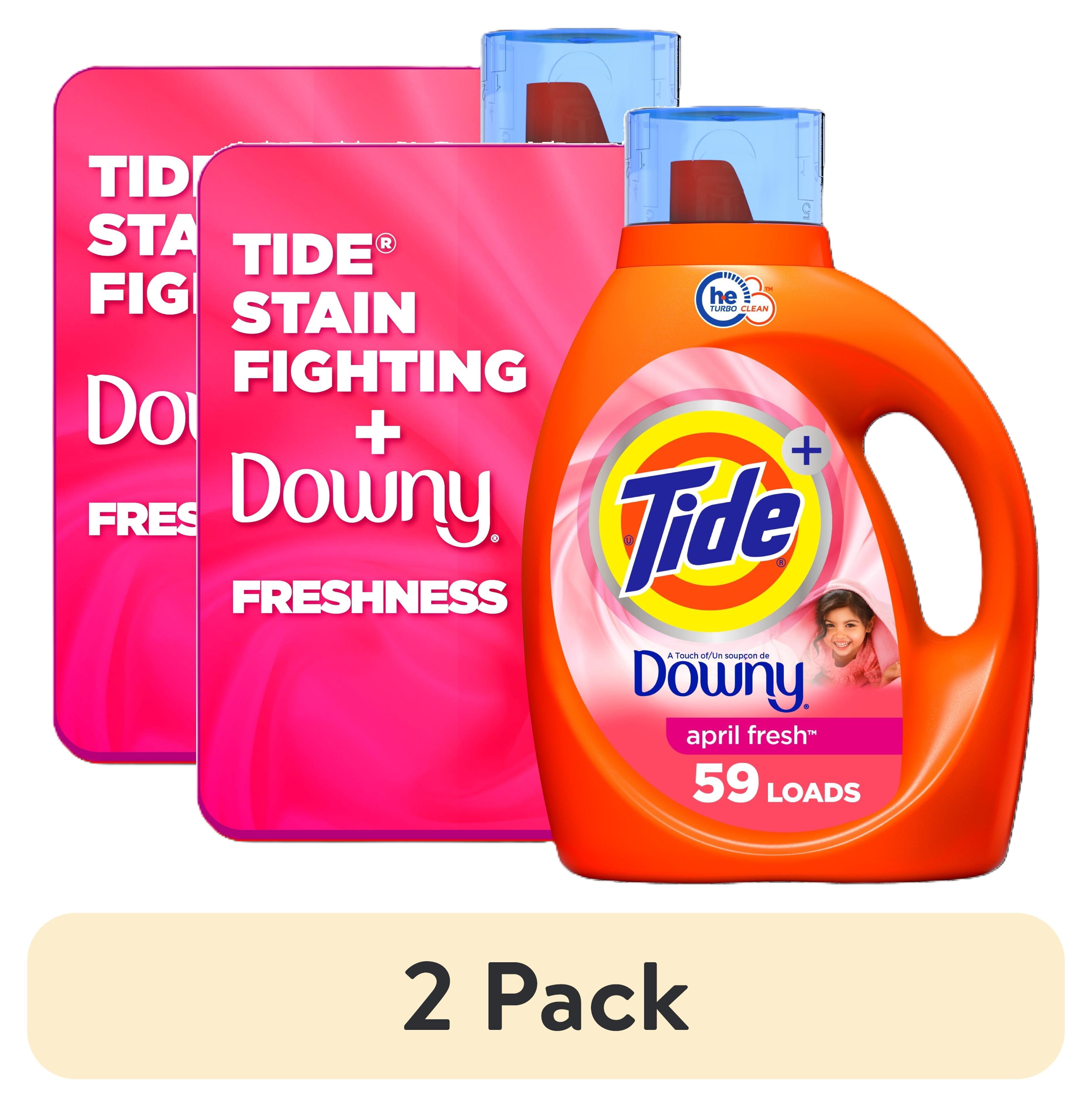 Tide Plus a Touch of Downy Liquid Laundry Detergent, April Fresh Scent, 84 fl oz, 59 Loads